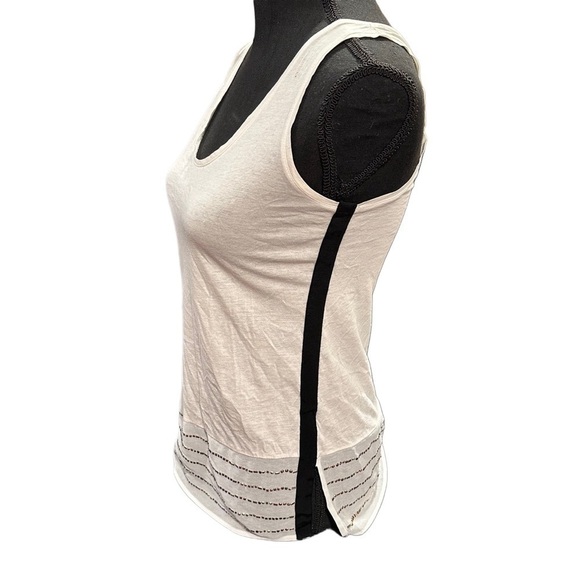 3x25* J. Crew Embellished Beaded Silk Hem Tank Top Off White (flaws) - Picture 5 of 16